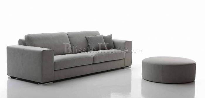 Manhattan 3-sitziges Sofa leather grey