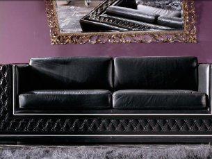Phedra glamour 3-sitziges Sofa black