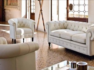 Chester 3-sitziges Sofa white