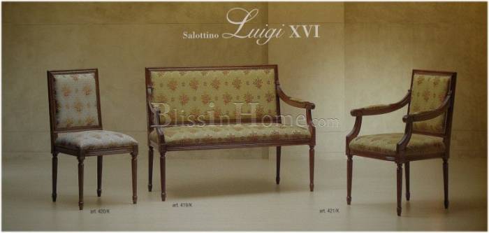 Blu catalogo Stuhl Luigi XVI 420/K